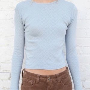 Brandy Melville blue heart long sleeve top